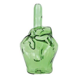 Middle Finger Glass Hand Pipe - 4.25" - Horny Stoner