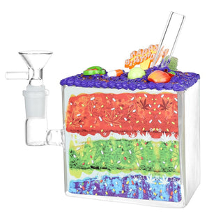 Dabtized Cake 'n' Bake Glass Water Pipe - 5.5" / 14mm F - Horny Stoner