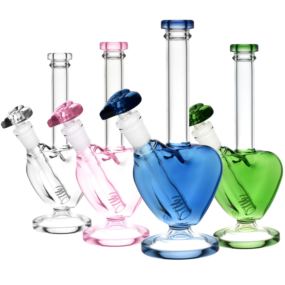 Love Water Pipe - 9" / 14mm F/ Colors Vary - Horny Stoner
