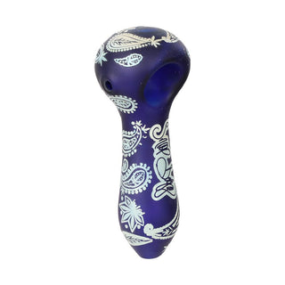 Dogg Lbs Engraved Hazely Glass Spoon Pipe - 4" / Colors Vary