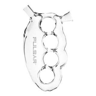 Pulsar Knuckle Bubbler Glass Cone Holder - 5.5" / Clear