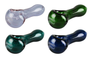 Pulsar Spoon Pipe Built-In Honeycomb Screen- 4"/Colors Vary - Horny Stoner