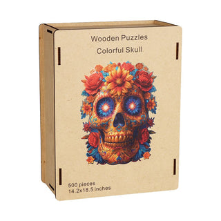 Sugar Skull Whimsy Wooden Puzzle - 500 Pieces