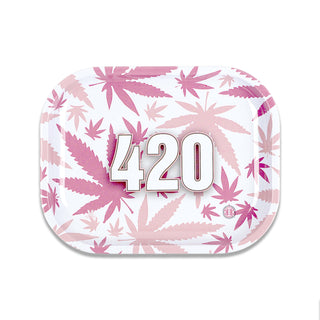 420 Pink Metal Rollin' Tray - Horny Stoner