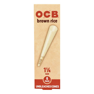 OCB Brown Rice Unbleached Cones | 24pc Display