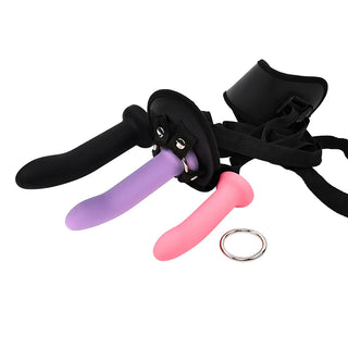 Adam & Eve Eve's Silicone Strap On Play 5-Piece Set