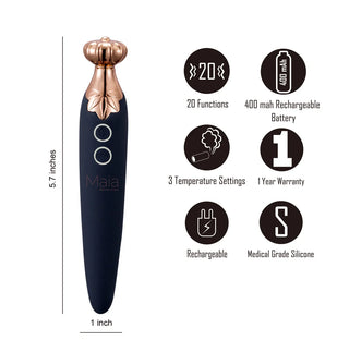 Maia Vaporator Dual Ended Vibrating Bullet and 510 Vape Battery