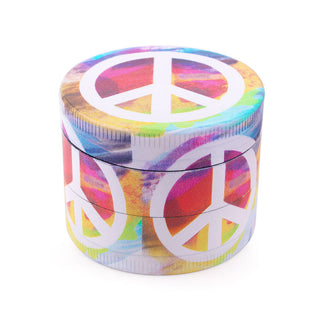 COLORFUL PSYCHEDELIC PEACE SYMBOL 4-PIECE GRINDER