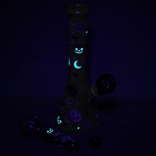 Pulsar Halloween Party Herb Pipe Glow Duo- 10" / 14mm F