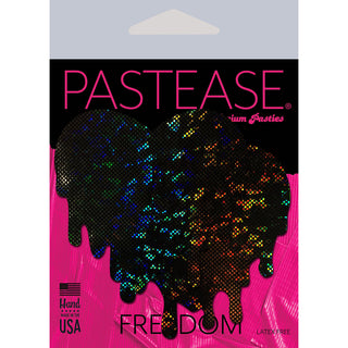 Pastease Melted Heart Pasties Black - Horny Stoner