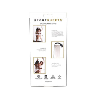 Sportsheets Adjustable Door Jam Cuffs Set Black - Horny Stoner