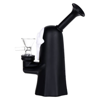 Scary Mask Silicone Water Pipe w Glass Bowl - 6.3" / 14mm F