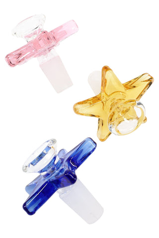 Colored Glass Star Bowl “Star Power” – 14.5 mm Male