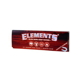 Elements Red Slow Burn Hemp Rolling Papers - Horny Stoner