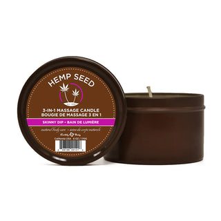 Earthly Body Hemp Seed 3-in-1 Massage Candle Skinny Dip Scent