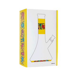 K. Haring Glass Beaker Water Pipe