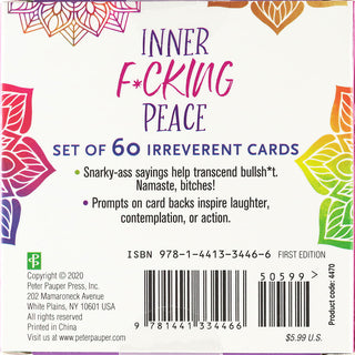 Inner Fucking Peace Cards (Set of 60) - Horny Stoner