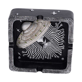 SILVER UFO ASHTRAY
