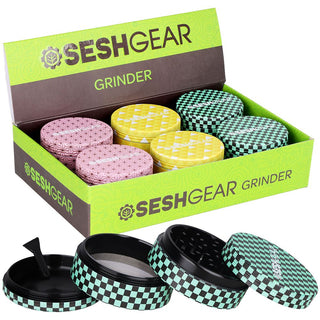 6CT DISPLAY - SeshGear Famous Kimono Grinders - 4pc / 2.5" / Assorted Desgns