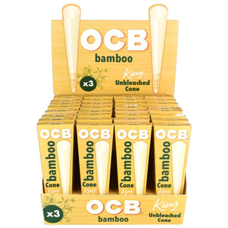 OCB Bamboo Unbleached Cones - Horny Stoner