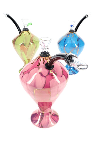 Ancient Creations 6″ Gold-Vein Ceramic Hookette