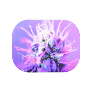 Pulsar Mini Metal Rolling Tray w/ Lid - Flowering / 7"x5.5" - Horny Stoner