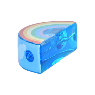 Rainbow Glycerin Glass Hand Pipe - 4.25" - Horny Stoner