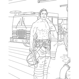 Men in Uniform Coloring Book - Horny Stoner