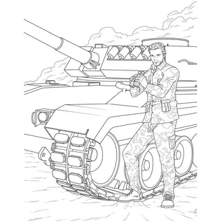 Men in Uniform Coloring Book - Horny Stoner