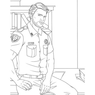 Men in Uniform Coloring Book - Horny Stoner