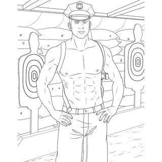 Men in Uniform Coloring Book - Horny Stoner