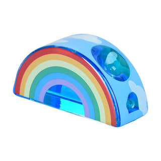 Rainbow Glycerin Glass Hand Pipe - 4.25" - Horny Stoner