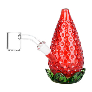 Strawberry Glass Mini Rig - 4.5" / 10mm F - Horny Stoner
