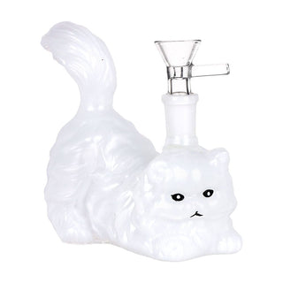 SeshGear Furry Kitty Glass Water Pipe - 4.75" / 14mm F / Colors Vary