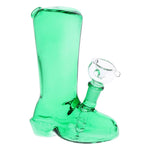 Boot-iful Mini Glass Water Pipe - 5" / 10mm F / Colors Vary - Horny Stoner