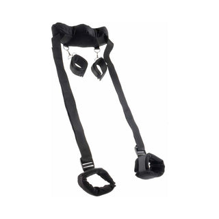 Fetish Fantasy Series Adjustable Position Master with Cuffs Black - Horny Stoner