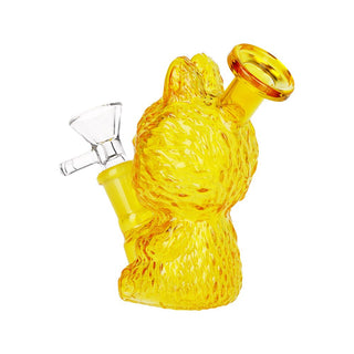Funny Animal Labubu Inspired Glass Mini Water Pipe - 4.5" / 14mm F / Colors Vary