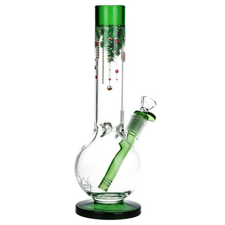 Pulsar Christmas Time Glass Bubble Base Water Pipe - 11.75" / 14mm F