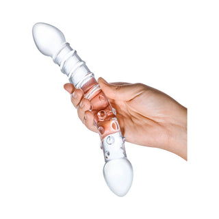 Glas 10 in. Double Trouble Glass Dildo - Horny Stoner