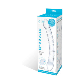 Glas 10 in. Double Trouble Glass Dildo - Horny Stoner
