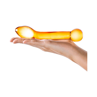 Glas 7 in. Honey Dripper Anal Slider Prostate Stimulating Glass Dildo - Horny Stoner