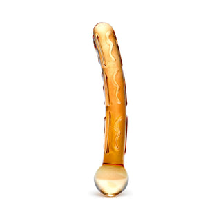 Glas 7.5 in. Orange Tickler Glass Dildo - Horny Stoner