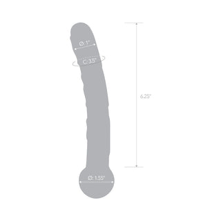 Glas 7.5 in. Orange Tickler Glass Dildo - Horny Stoner