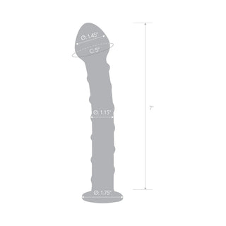 Glas 7.5 in. Blue Spiral Glass Dildo - Horny Stoner