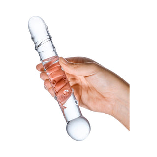 Glas 7 in. Callisto Clear Glass Dildo - Horny Stoner
