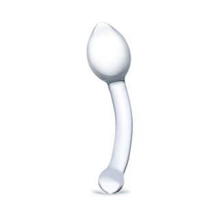 Glas 8 in. Pure Indulgence Anal Slider Prostate Stimulating Glass Dildo - Horny Stoner