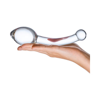 Glas 8 in. Pure Indulgence Anal Slider Prostate Stimulating Glass Dildo - Horny Stoner
