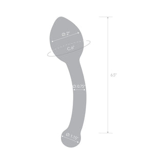 Glas 8 in. Pure Indulgence Anal Slider Prostate Stimulating Glass Dildo - Horny Stoner