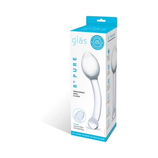 Glas 8 in. Pure Indulgence Anal Slider Prostate Stimulating Glass Dildo - Horny Stoner