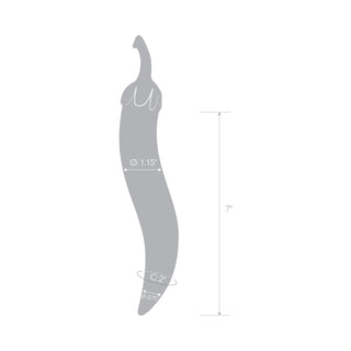 Glas 8.25 in. Glass Naturals Chili Pepper Dildo - Horny Stoner